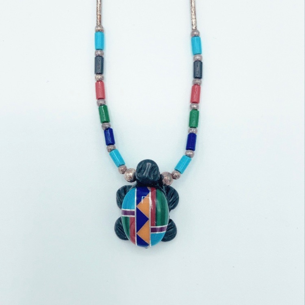 Beaded Turtle Necklace